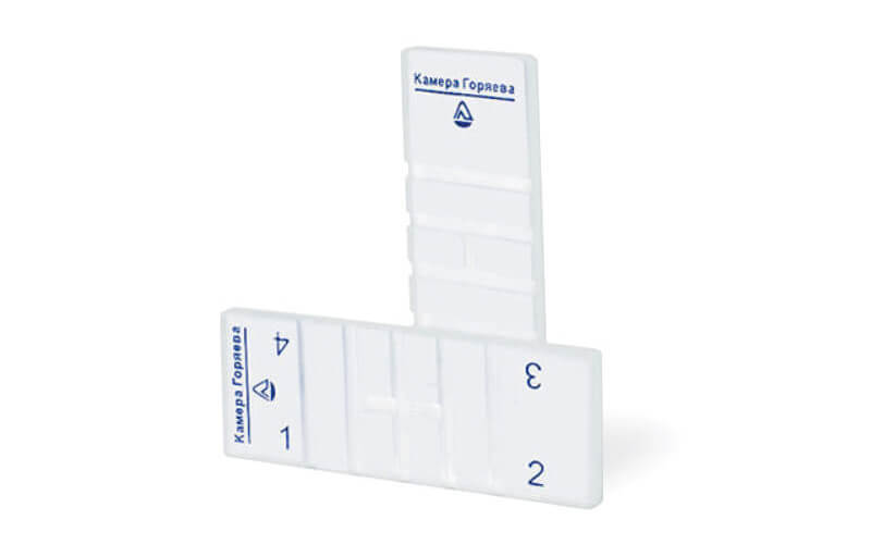 Камера Горяева 2-секционная с покровным стеклом